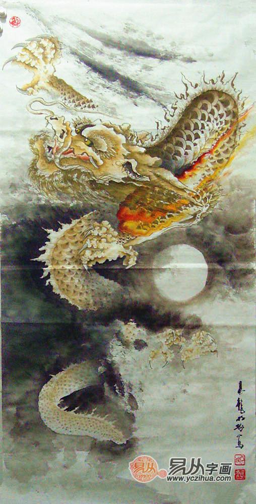 国画龙作品 国画龙图欣赏