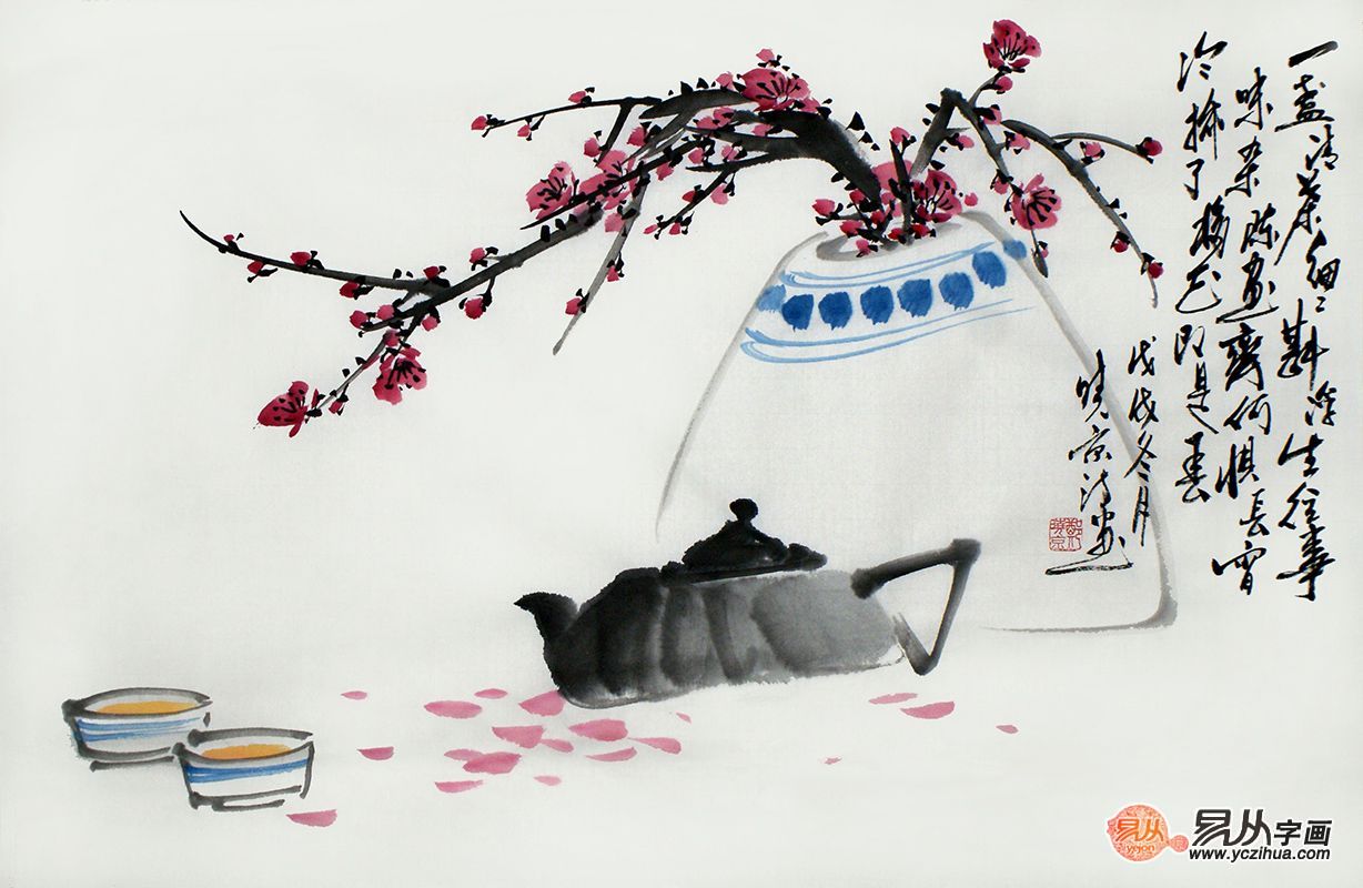 茶楼挂什么画好